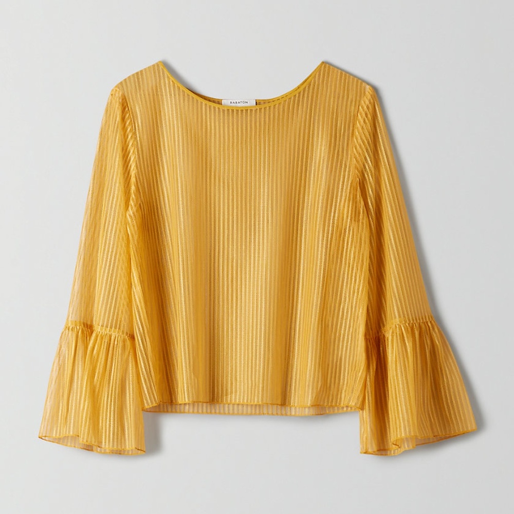 Aritzia Babaton Humbert Blouse in Cairo Gold